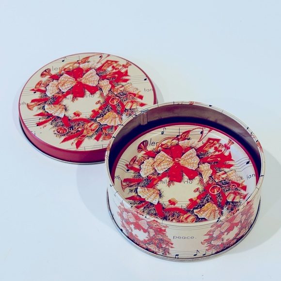 Vintage Coasters Christmas Holiday Home Decor Drinkware Barware Red Wreath Bows - Picture 16 of 16